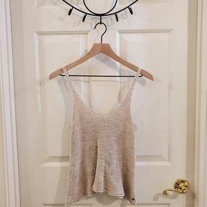 AEO Beige knit crop top